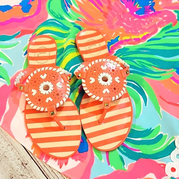 Jack Rogers Shoes - Jack Rogers 8 Geranium Jelly Medallion Sandal Shoe